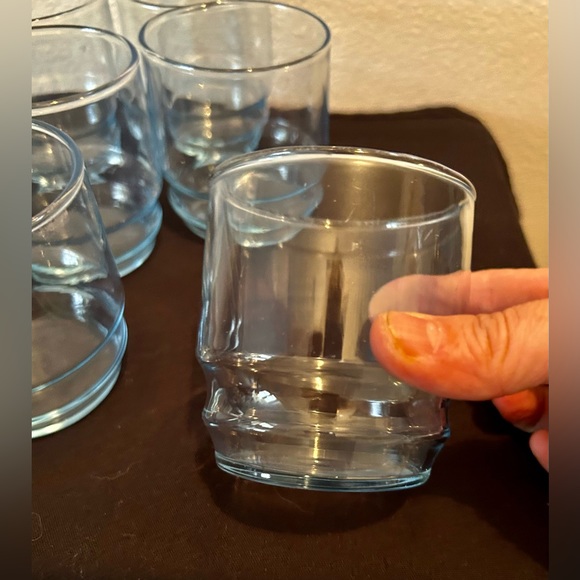 Set of 6 Rosenthal Studio Line Whiskey/old fashion/lowball glasses. Blue tint. - Picture 9 of 9